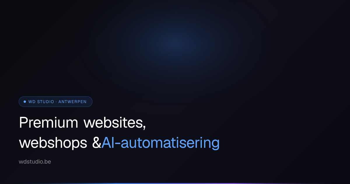 WD Studio - Premium websites, webshops en AI-automatisering